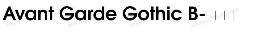 Avant Garde Gothic B字体转换